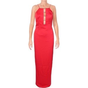 Aidan Mattox charmeuse halter gown